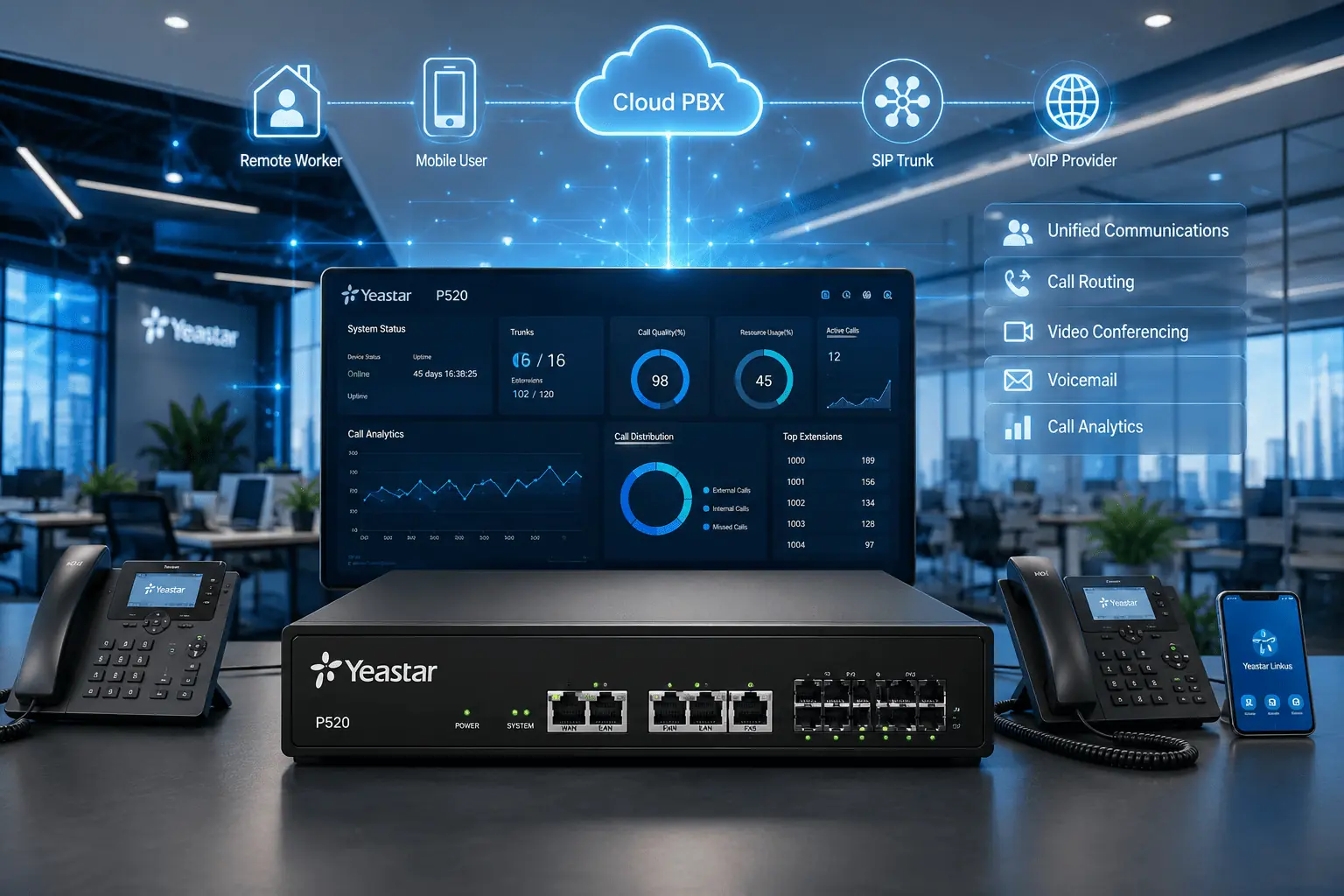 Yeastar P520 IP PBX